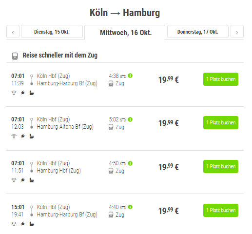 Flixbus　検索　Train